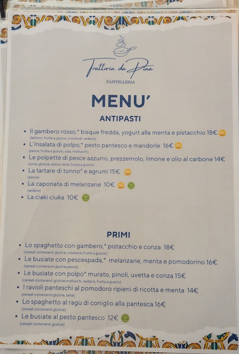 Trattoria da Pina Menu - Image 3